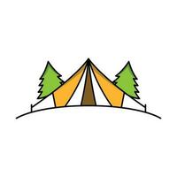 Camp tent element Vector icon design illustration Template