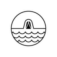 Camp tent element Vector icon design illustration Template