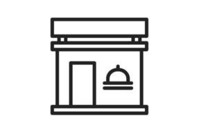 food service outline icon vector