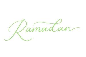 Ramadán letras firma Arte ilustración vector