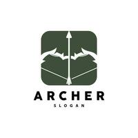 Archer Logo, Archery Arrow Vector, Elegant Simple Minimalist Design, Icon Symbol Illustration Template vector