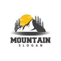 montaña logo, naturaleza paisaje vector, prima elegante sencillo diseño, ilustración símbolo modelo icono vector