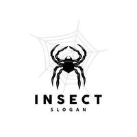 araña logo, insecto animal vector, prima Clásico diseño, icono modelo símbolo vector