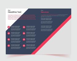 Brochure creative design, Vertical a4 format, company profile, flyer, report, A4, cover, Multipurpose template, back and inside pages, Trendy minimalist design vector