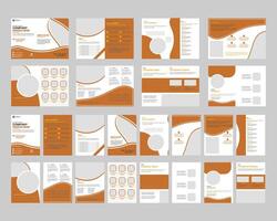 company profile set, cover, template layout design with cover page for company profile ,annual report , brochures, flyer set, presentations, leaflet, magazine,book, a4 vector