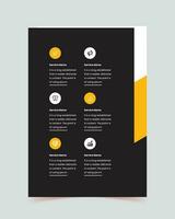 Brochure creative design, Vertical a4 format, back and inside pages, company profile, book cover, flyer design, Multipurpose template with cover, Trendy minimalist flat geometric design, vector