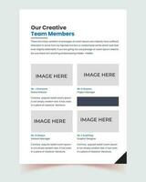 Brochure template layout design, brochure, annual report, minimal template layout design, template book cover, blue minimal business profile template layout, multipage blue brochure vector