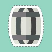 Sticker line cut Barrel. related to Celtic symbol. simple design editable. simple illustration vector