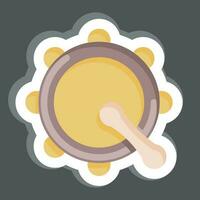 Sticker Bodhran. related to Celtic symbol. simple design editable. simple illustration vector