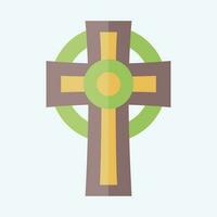 Icon Cross. related to Celtic symbol. flat style. simple design editable. simple illustration vector