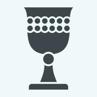 Icon Chalice. related to Celtic symbol. glyph style. simple design editable. simple illustration vector