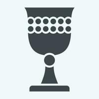 Icon Chalice. related to Celtic symbol. glyph style. simple design editable. simple illustration vector