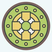 icono moneda. relacionado a céltico símbolo. color compañero estilo. sencillo diseño editable. sencillo ilustración vector