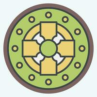 Icon Coin. related to Celtic symbol. color mate style. simple design editable. simple illustration vector