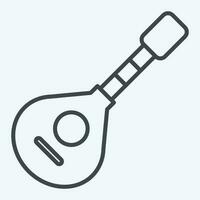 Icon Bouzouki. related to Celtic symbol. line style. simple design editable. simple illustration vector