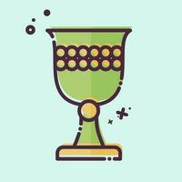 Icon Chalice. related to Celtic symbol. MBE style. simple design editable. simple illustration vector