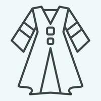 Icon Dress. related to Celtic symbol. line style. simple design editable. simple illustration vector