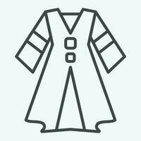 Icon Dress. related to Celtic symbol. line style. simple design editable. simple illustration vector