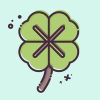 Icon Clover. related to Celtic symbol. MBE style. simple design editable. simple illustration vector