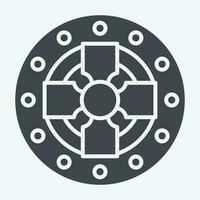Icon Coin. related to Celtic symbol. glyph style. simple design editable. simple illustration vector