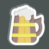 Sticker Beer. related to Celtic symbol. simple design editable. simple illustration vector