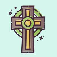 Icon Cross. related to Celtic symbol. MBE style. simple design editable. simple illustration vector