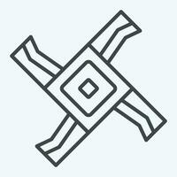 Icon Brigid Cross. related to Celtic symbol. line style. simple design editable. simple illustration vector