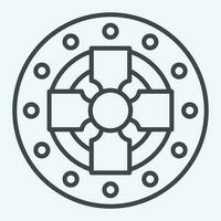 Icon Coin. related to Celtic symbol. line style. simple design editable. simple illustration vector