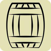 Icon Barrel. related to Celtic symbol. hand drawn style. simple design editable. simple illustration vector