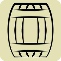 Icon Barrel. related to Celtic symbol. hand drawn style. simple design editable. simple illustration vector