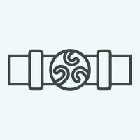 Icon Belt. related to Celtic symbol. line style. simple design editable. simple illustration vector