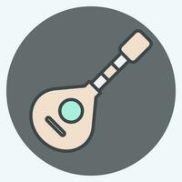 Icon Bouzouki. related to Celtic symbol. color mate style. simple design editable. simple illustration vector