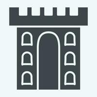 Icon Castle. related to Celtic symbol. glyph style. simple design editable. simple illustration vector