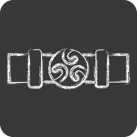 Icon Belt. related to Celtic symbol. chalk Style. simple design editable. simple illustration vector