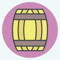 Icon Barrel. related to Celtic symbol. color mate style. simple design editable. simple illustration vector