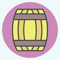 Icon Barrel. related to Celtic symbol. color mate style. simple design editable. simple illustration vector