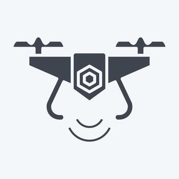 Icon Drone. related to Drone symbol. glyph style. simple design editable. simple illustration vector