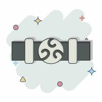 Icon Belt. related to Celtic symbol. comic style. simple design editable. simple illustration vector