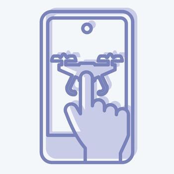 Icon Mobile App. related to Drone symbol. two tone style. simple design editable. simple illustration vector