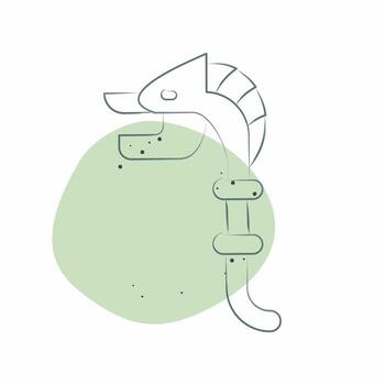 icono Carnyx. relacionado a céltico símbolo. color Mancha estilo. sencillo diseño editable. sencillo ilustración vector