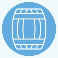 Icon Barrel. related to Celtic symbol. blue eyes style. simple design editable. simple illustration vector