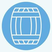 Icon Barrel. related to Celtic symbol. blue eyes style. simple design editable. simple illustration vector