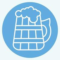 Icon Beer. related to Celtic symbol. blue eyes style. simple design editable. simple illustration vector