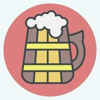 Icon Beer. related to Celtic symbol. color mate style. simple design editable. simple illustration vector