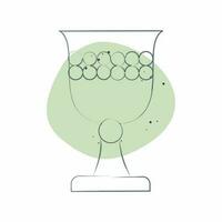 Icon Chalice. related to Celtic symbol. Color Spot Style. simple design editable. simple illustration vector