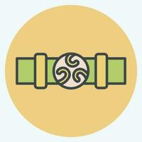 Icon Belt. related to Celtic symbol. color mate style. simple design editable. simple illustration vector