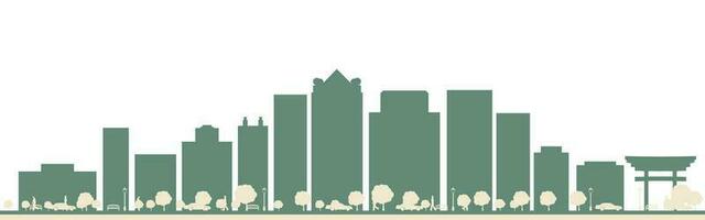Abstract Birmingham USA City Skyline with Color Buildings. vector