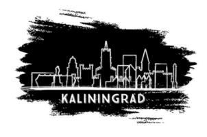 Kaliningrad Russia City Skyline Silhouette. Hand Drawn Sketch. vector