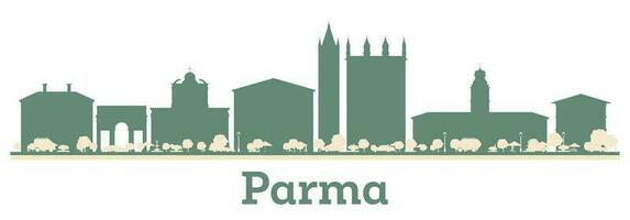 Abstract Parma Skyline with Color Buildings. vector