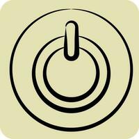 Icon Power Button. related to Air Conditioning symbol. hand drawn style. simple design editable. simple illustration vector